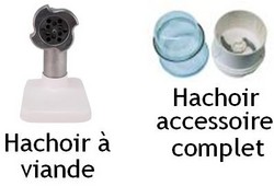 Hachoir à viande et hachoir accessoires complet robot culinaire Powermix Krups 